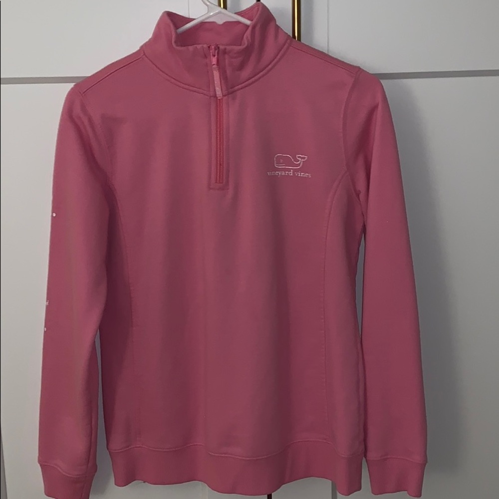 Pink Vineyard Vines 1/4 zip. Size XS